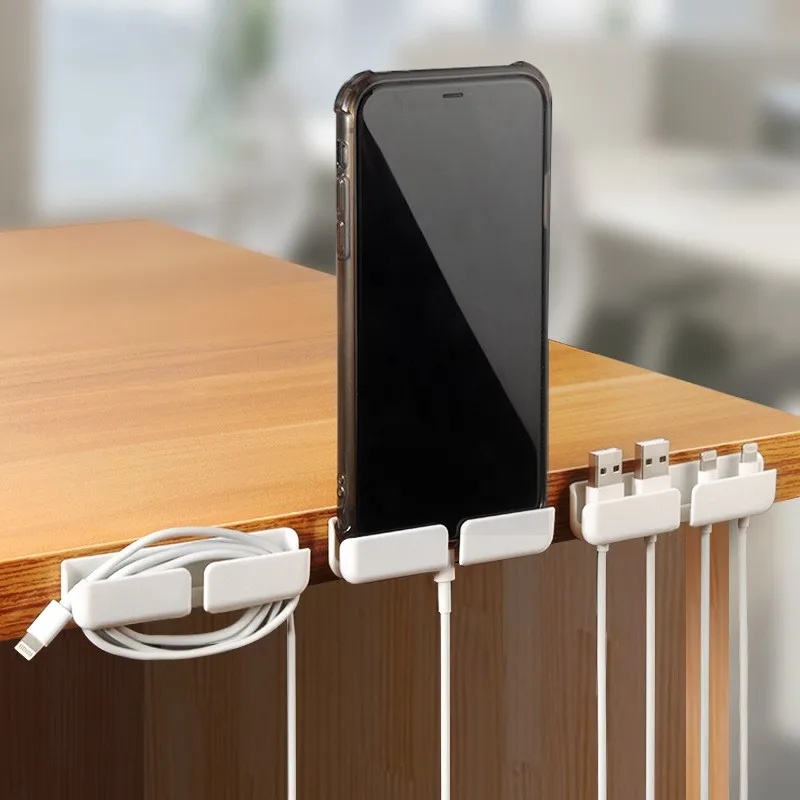 

3Pcs USB Organizer Desk Set Cable Winder Desktop Management Clips Cable Holder Headphone Wire Organizer Desk Cables Support