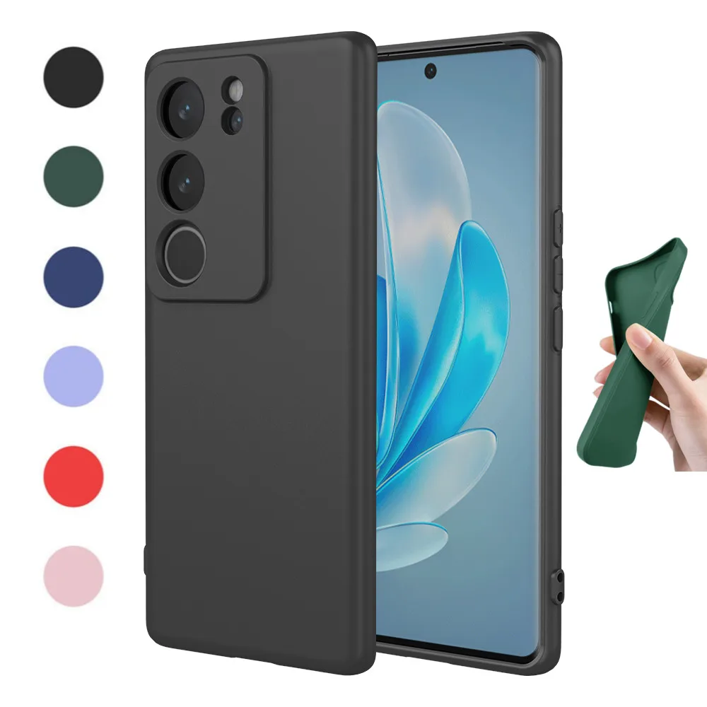 Nuova custodia flessibile in silicone liquido per Vivo V30E V29E V40 SE V30 Pro V29 Lite Custodia protettiva Paraurti Fundas Coque Capa Shell