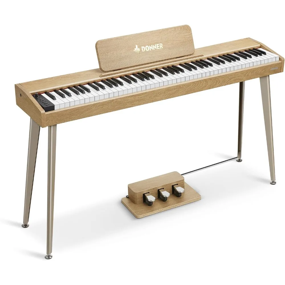 DDP-60 88 Key Digital Piano: Full Size Keyboard， Includes Three Pedal, Electric Piano Keyboard for Beginners