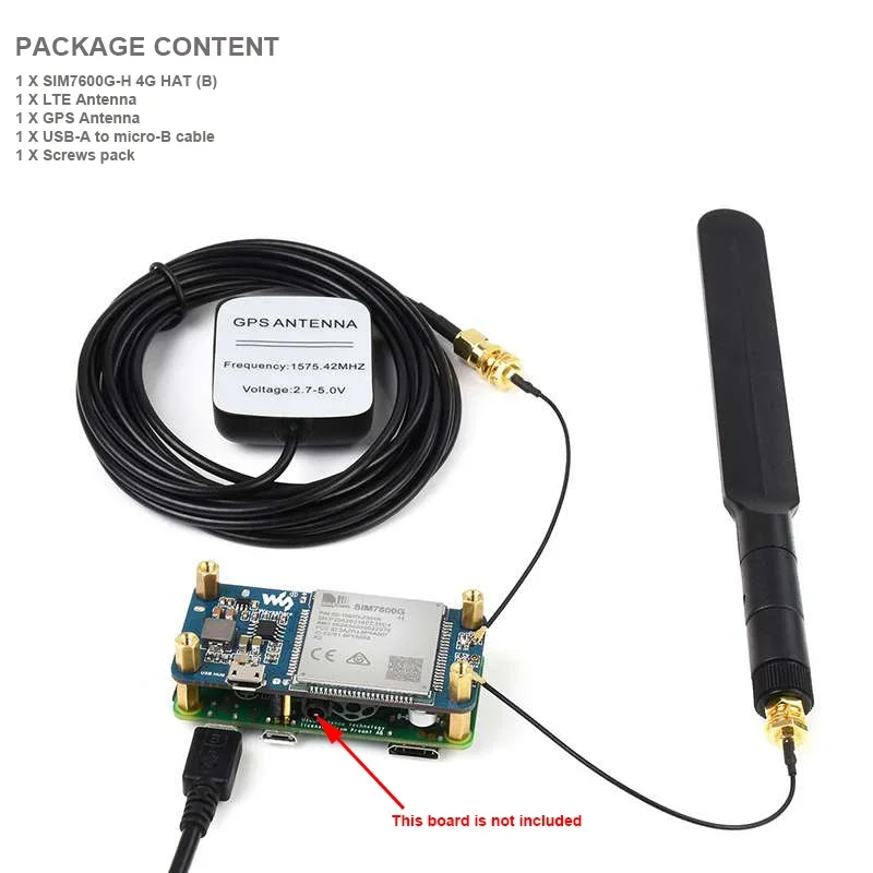 Рисунок 4 - Waveshare SIM7600G-H 4G HAT (B)