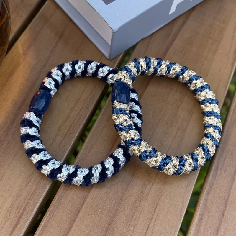 2 teile/satz Mode Knekki haar Elastiek Haargummi Für Frauen elastische haar gummibänder mädchen haar seil dame haarbänder zubehör – Detail 5