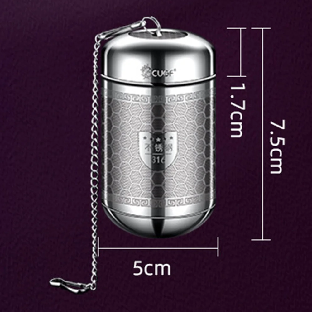 Description Picture 5 of item1pc Tea Infuser Stainless Steel Tea Leaves Spice Seasoning Ball Strainer Filter Mesh Seasoning Ball Teaware Food Grade Durable