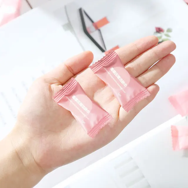 30 Darabos Eldobható Arc Törülköző Nem Szőtt Sűrített Törülközőtabletta Törlőkendők Szöveti Maszk Sminktisztító Eszköz - Image 3