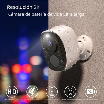 Cámaras de seguridad inalámbricas para exteriores, 2K, 3MP, alimentado por batería, WiFi, Sirena, Audio bidireccional, impermeable