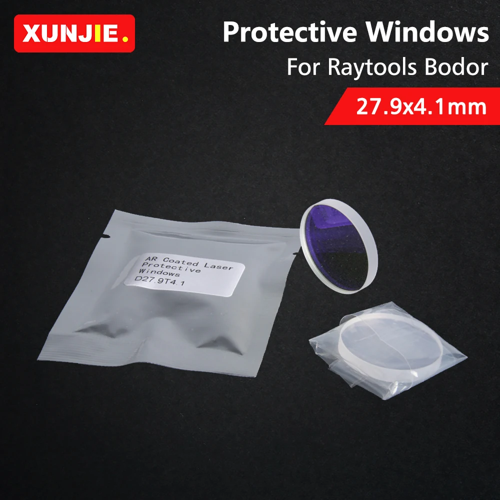 

XUNJIE Raytools Laser Protective Lens/Mirror 1064nm 28*4/27.9*4.1mm For Bodor Raytools BT240 BM111 Fiber Laser Cutting Machine