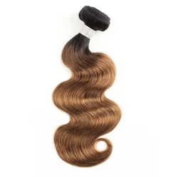 1B27 1B30 Body Wave Ombre Colors Remy Human Hair Bundles 1pc/Lot Honey Blonde With Dark Roots Pre-colored Double Wefts