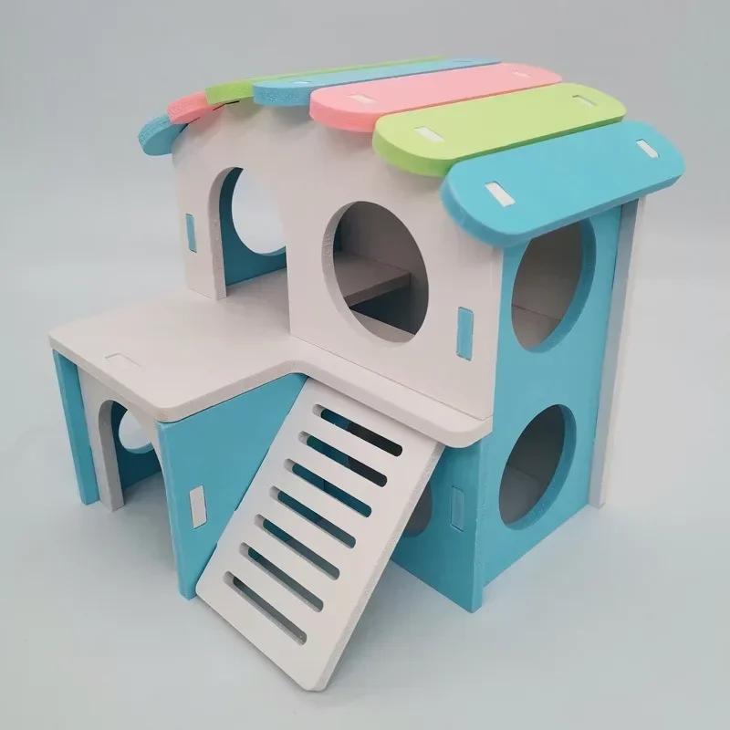 Wooden Hamster Toys Rainbow Bridge Seesaw Swing Small Animal Activity Climb Toy Pet Accessories Gerbils Rabbits Chinchillas