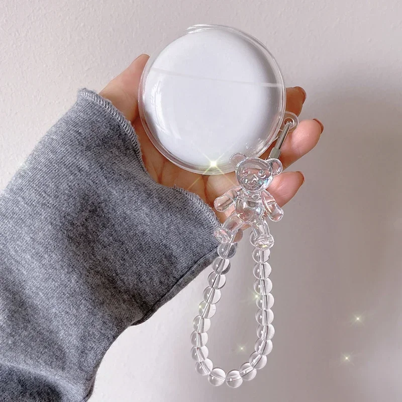 

For honor X5 / X5S / X5e Case Cute Bear Cartoon WristChain Pendant Earphone Cover Soft Clear Protect Case honor X5s