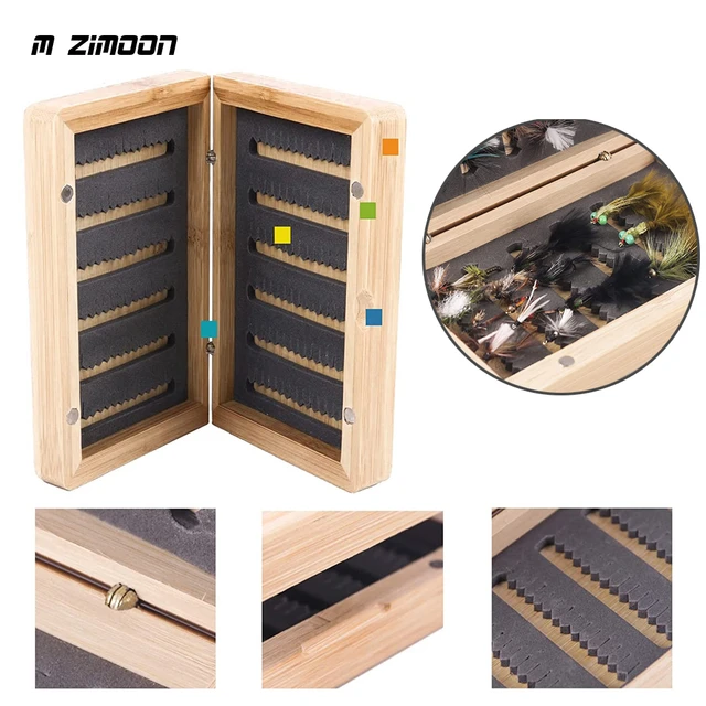 Fly Fishing Lure Box Natural Bamboo Fly Box For Bait Slit Foam Wooden Fly  Box For Tenkara Flies Fishing Storage Box Accessories - AliExpress