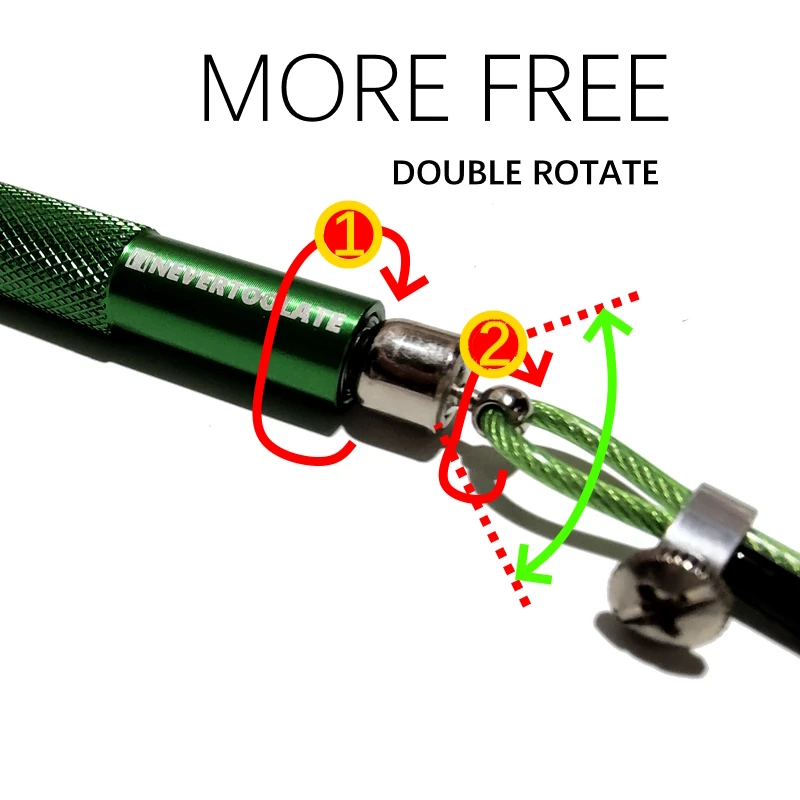 2.5mm pvc coated steel cord speed jump rope metal handle with ball bearing and 360 rotate gear skipping double under