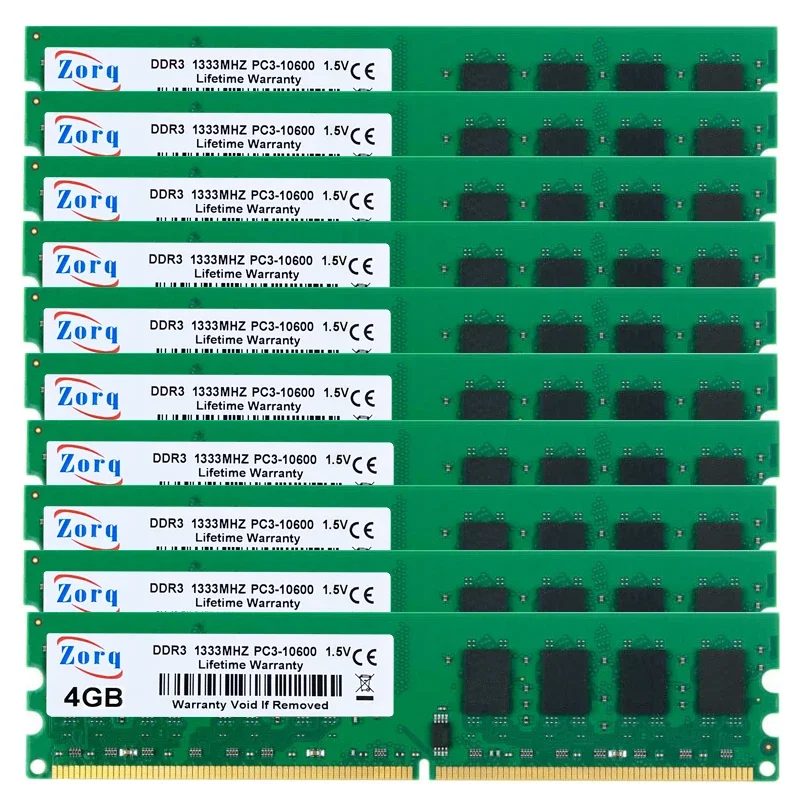 50PCS DDR2 DDR3 4GB 8GB 1333Mhz 1666Mhz PC3-10600 DIMM Desktop PC
