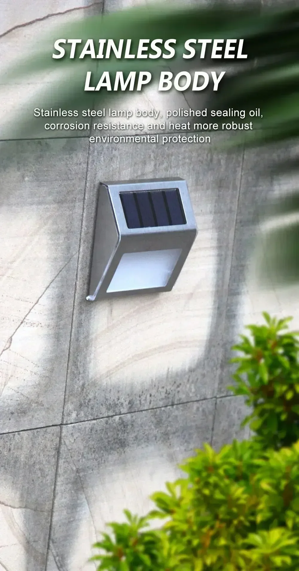 Description Picture 5 of item1/4/6/10pcs 6LED Solar Stair Light Outdoor Stainless Steel Waterproof Yard Garden Deck Light Street Wall Lamp Fence Decoration