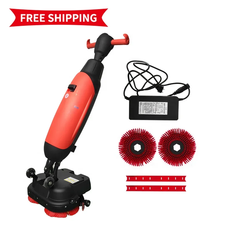 

walk behind floor scrubber new energy floor cleaning machine double brush floor sweeper with CE