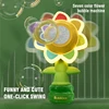 Seven Color Sunflower Handheld Bubble Machine Shake Head Soap Bubbles Swing Light 3 Speed Adjustment Automatic Blowing Kids Toys 2