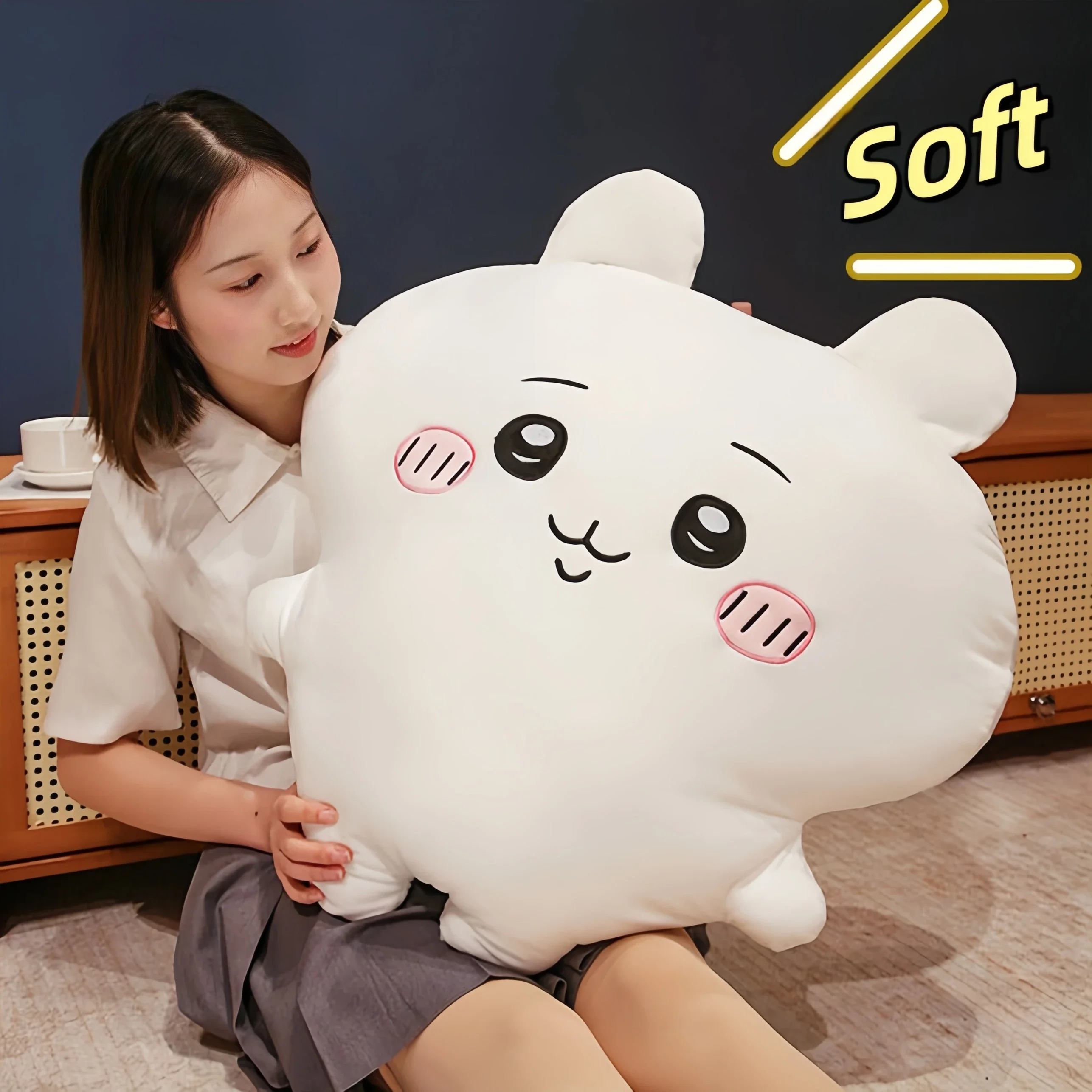 Very Soft Chiikawa Hachiware Usagi Back Cushion Big Size Cuddly Pillow Cartoon Stuffed Anime Sofa Bed Cushion Home Decor Gifts 6