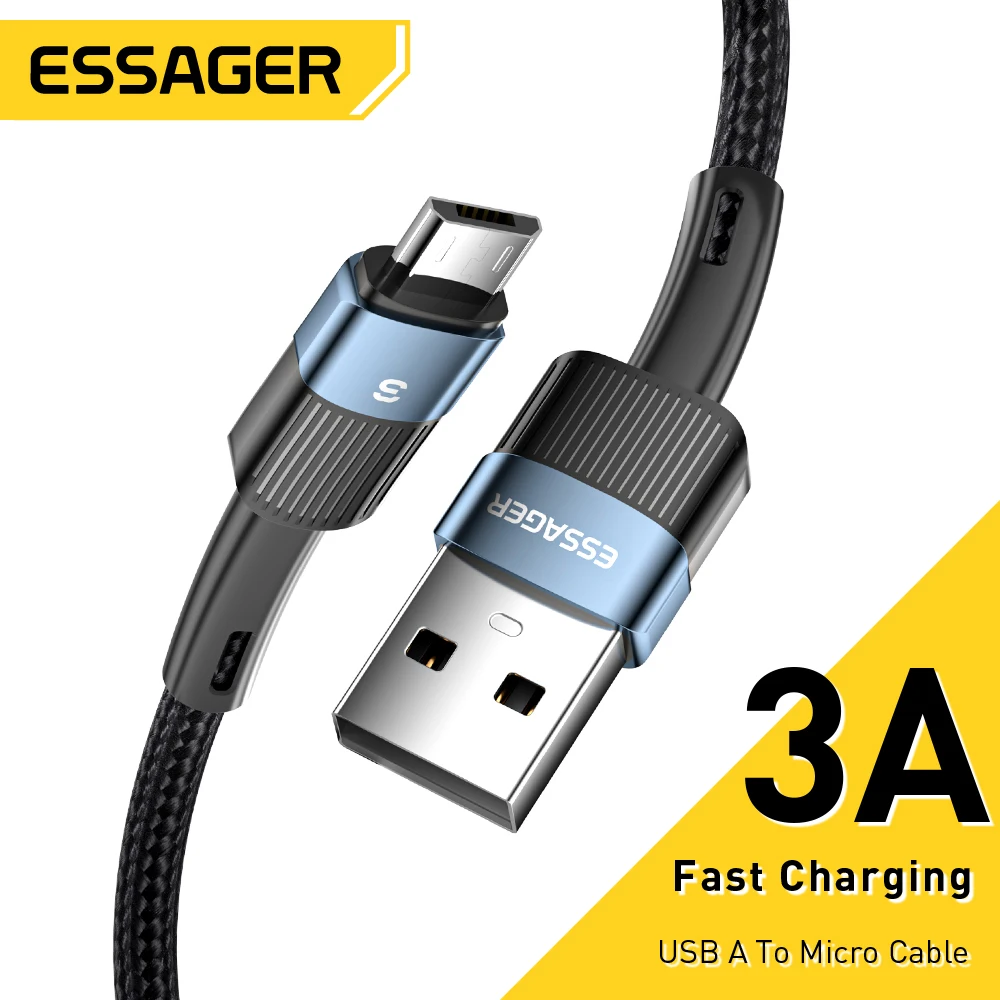 

Кабель Micro USB Essager, 3 А, для быстрой зарядки и передачи данных