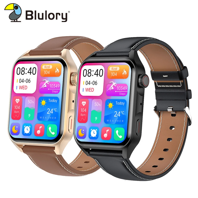 

Смарт-часы Blulory мужские водонепроницаемые, экран 1,78 дюйма, NFC, Bluetooth