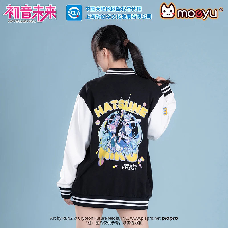 Moeyu Miku Baseball Uniform Jacket for Women Men Coat Cosplay Costume Autumn Jackets Winter Hoody Streetwear 6
