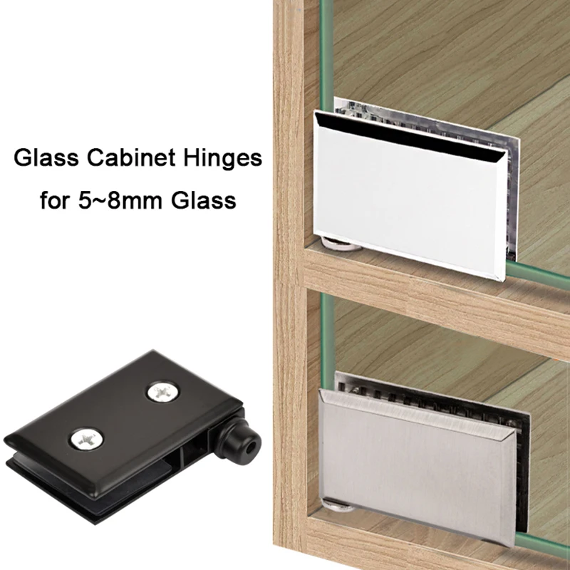 

Brand New 4Pairs Glass Door Pivot Hinges Up and Down Install Glass Clamps Hinges for Cupboard Display Wine Cabinets 3 Colors