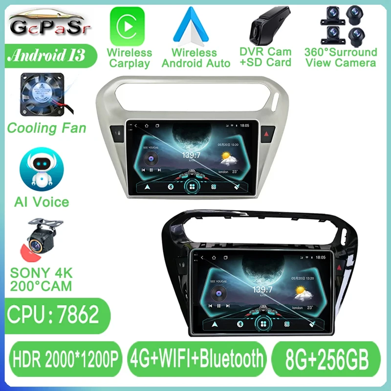 

Автомобильная Мультимедийная система на Android для Peugeot 301, Citroen Elysee 2014-2016, автомобильное радио, стерео, мультимедийный плеер, GPS-навигация, Carplay, головное устройство, Wi-Fi