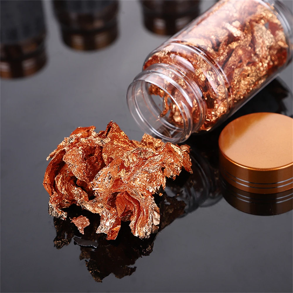 Gold Leaf Schabin Flakes 2G 24K Gold Piatti Decorativi Chef Art Cake Decorating Tools Cioccolatini Candy Decorator Mold
