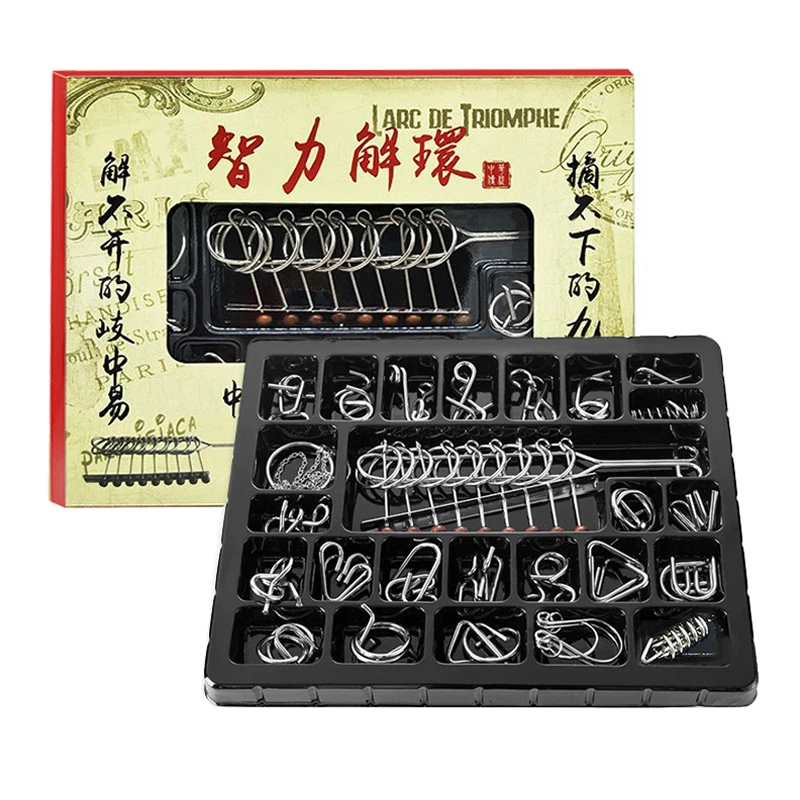 Challenging Metal Wire Brain Teaser Puzzle - Unlock and Interlock Game