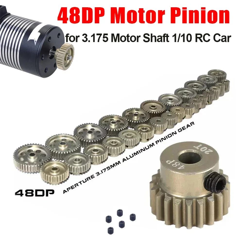 32DP - Pignone motore 12T, 13T, 14T, 15T, 16T, 3,175 mm, per 1/10 RC Auto 3650, 540, 550, senza spazzole (5 pezzi
