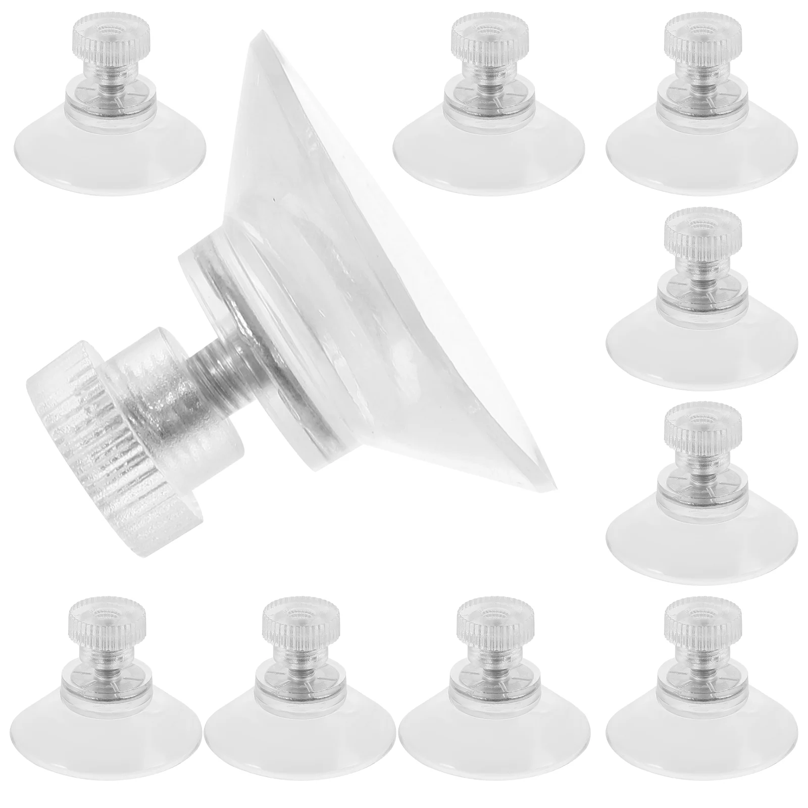

10 Pcs Screw Wall Nail-free Storage Tape Miss Suction Cups Clear Hangers Pvc Small