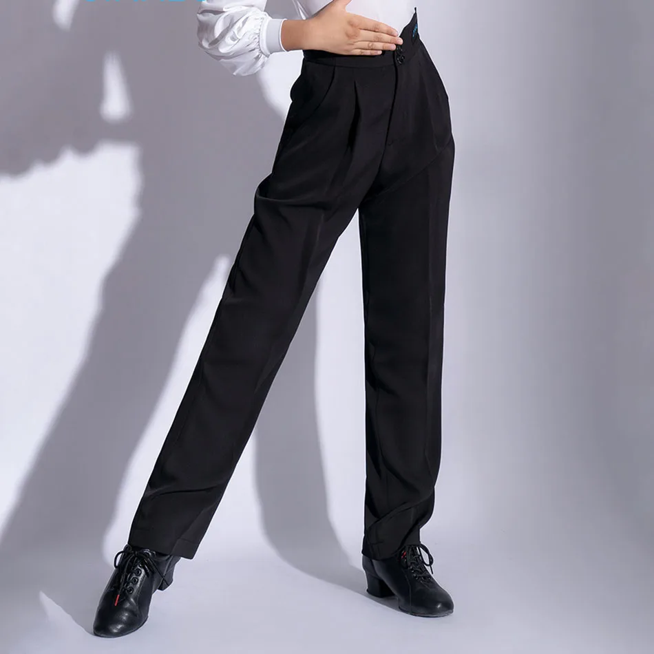 Pantalon de danse latine taille haute pour hommes, noir, pratique de la  danse latine, vêtements de compétition de salle de Rh, FJA Cha Cha,  ChRV15345 - AliExpress