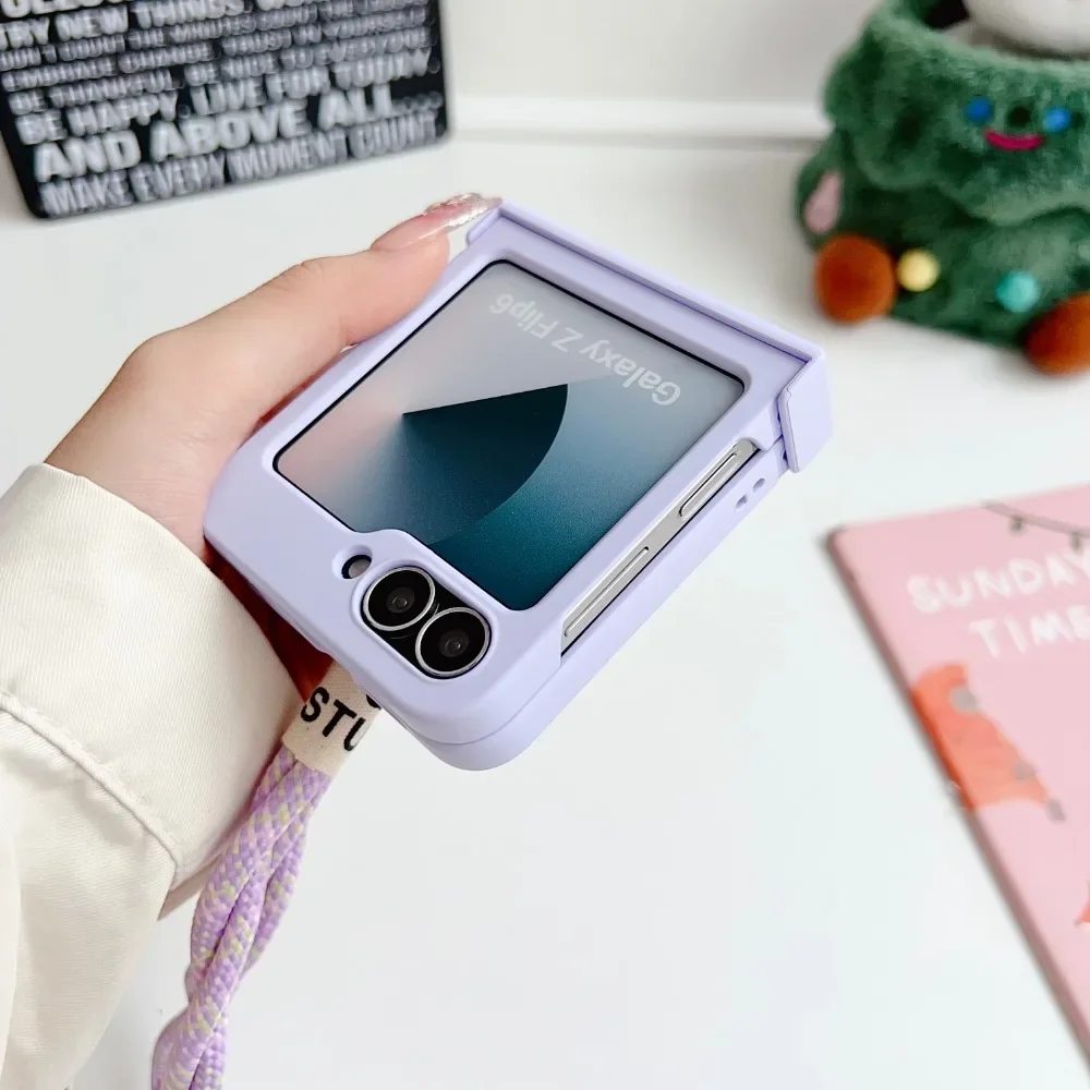 Cartoon Ring Wrist Strap Shockproof Phone Case with Hinge Protection
