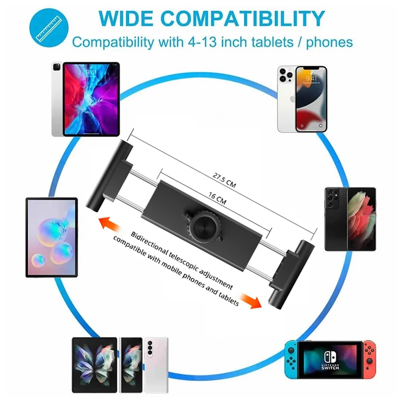 Tablet Holder Tablet Stand Mobile Phone Holder Universal Tablet Tripod Stand Phone Holder with 17mm 25mm Ball Head Laptop Bracket for iPhone iPad Air Pro Vertical Shooting