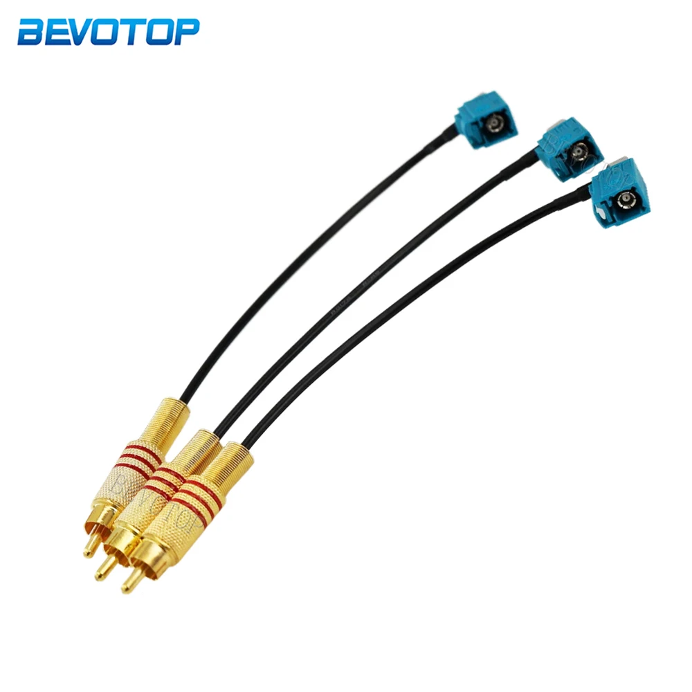 

Fakra Z Female 90 Degree to RCA Male Connector Video Cable RG174 Pigtail Car Parking Reversing Rear View Camera Adapter Cable