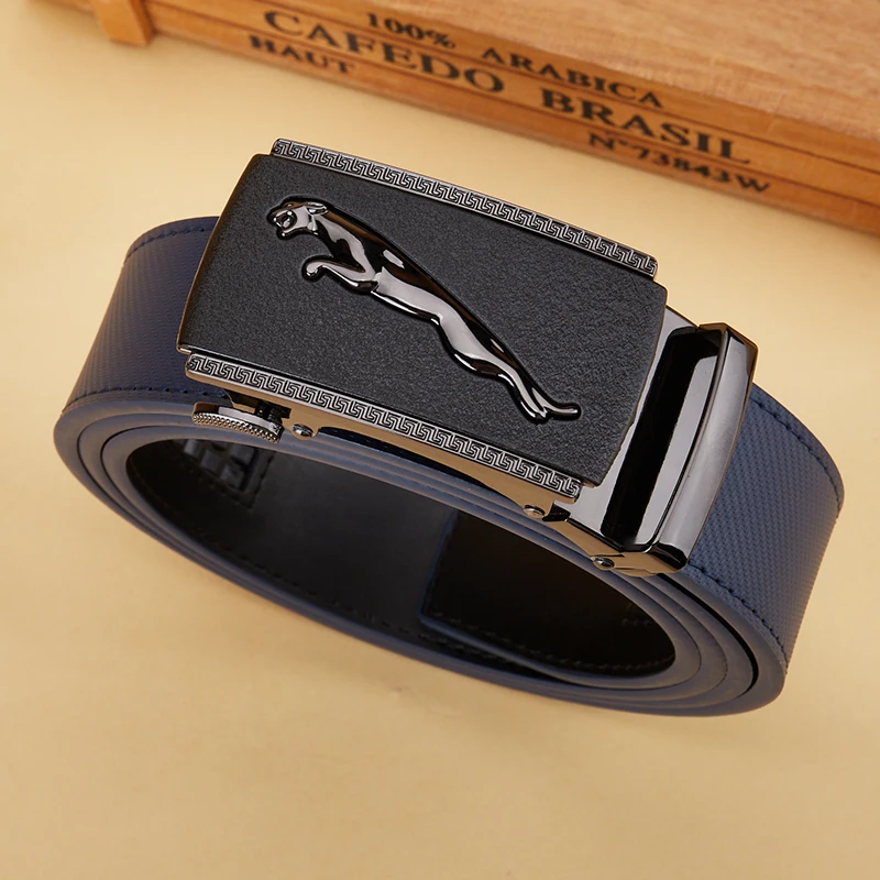 CHAOREN Cintura da uomo, cintura in pelle a cricchetto, chiusura automatica per uomo, cintura da lavoro, larghezza 35 mm, misura personalizzata, 01 - Imperial - Nero, 125cm/36-42 Taille verstellbar