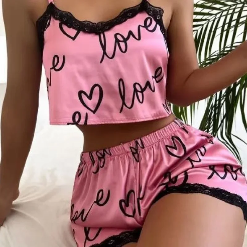 Women Pajamas Set Two Piece Set of Women's Pajamas Shorts Set Home Clothes