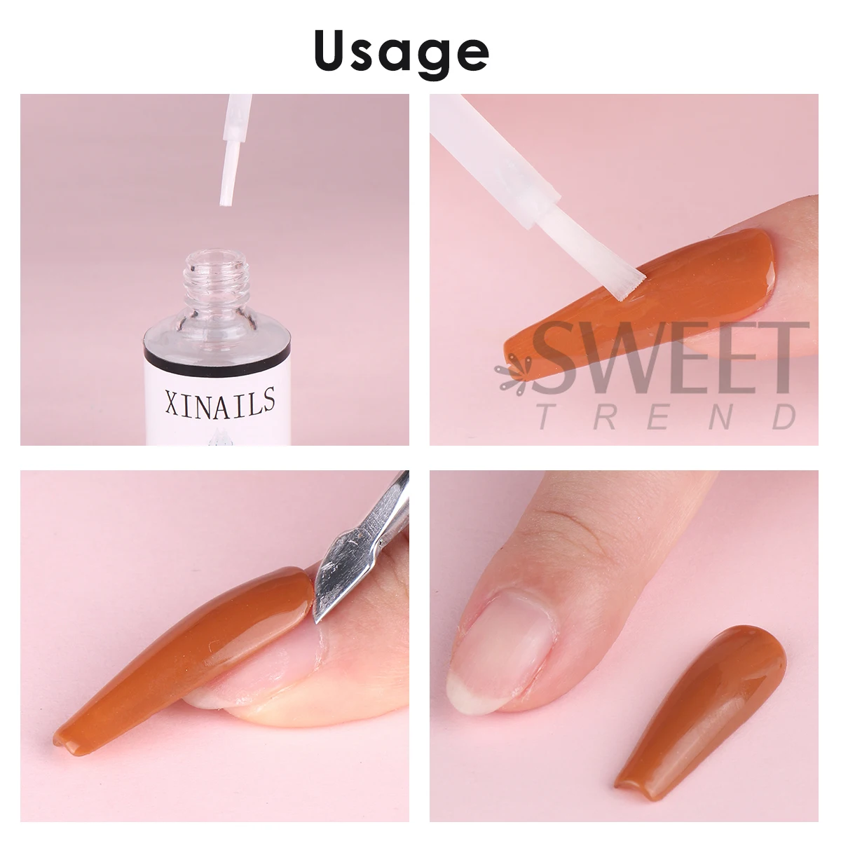 15ml Nail Glue Remover for Press on Nails False Tips Quickly Removal Debonder Glue Off Rhinestone Fast Dissolve Liquid Manicure