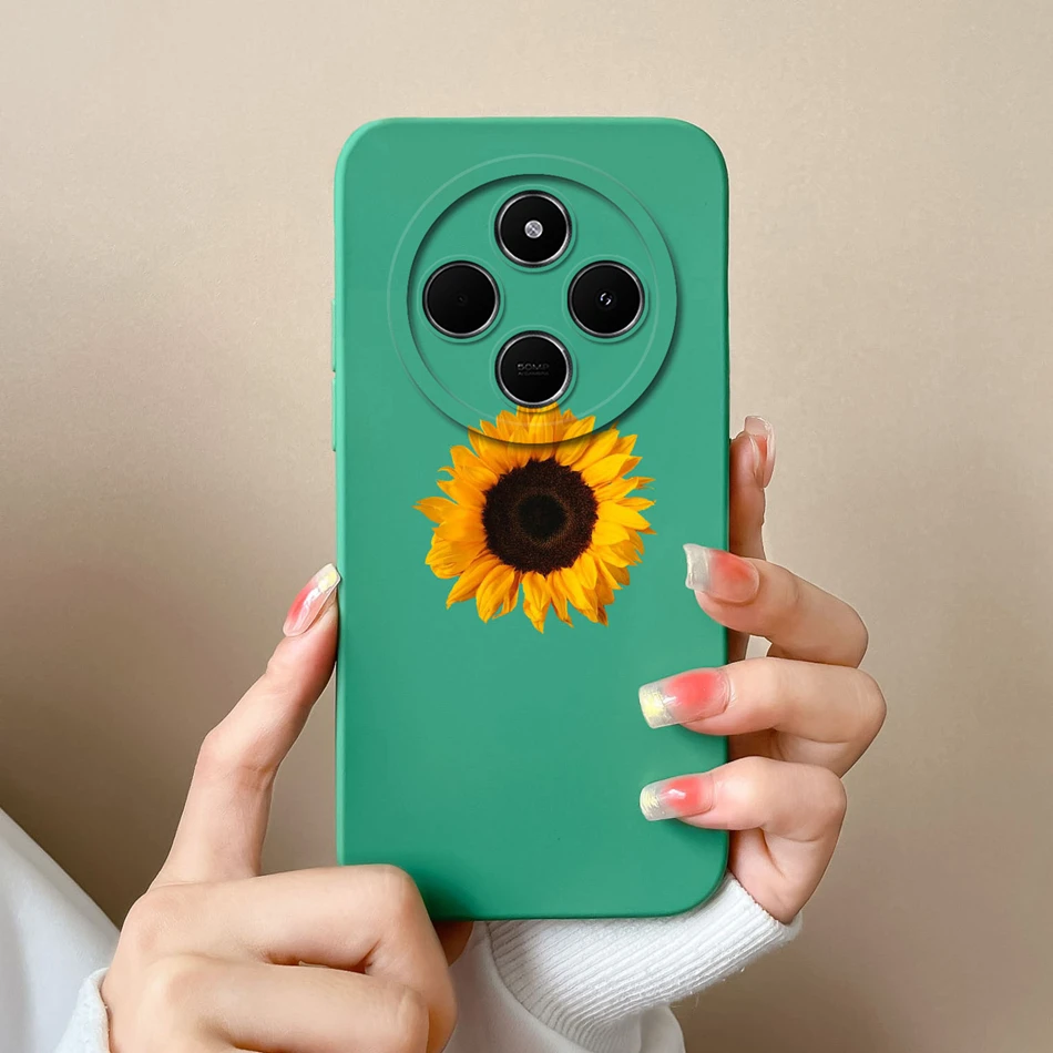 Leisure Flowers Soft Silicone Phone Case with Enhanced Lens Protection