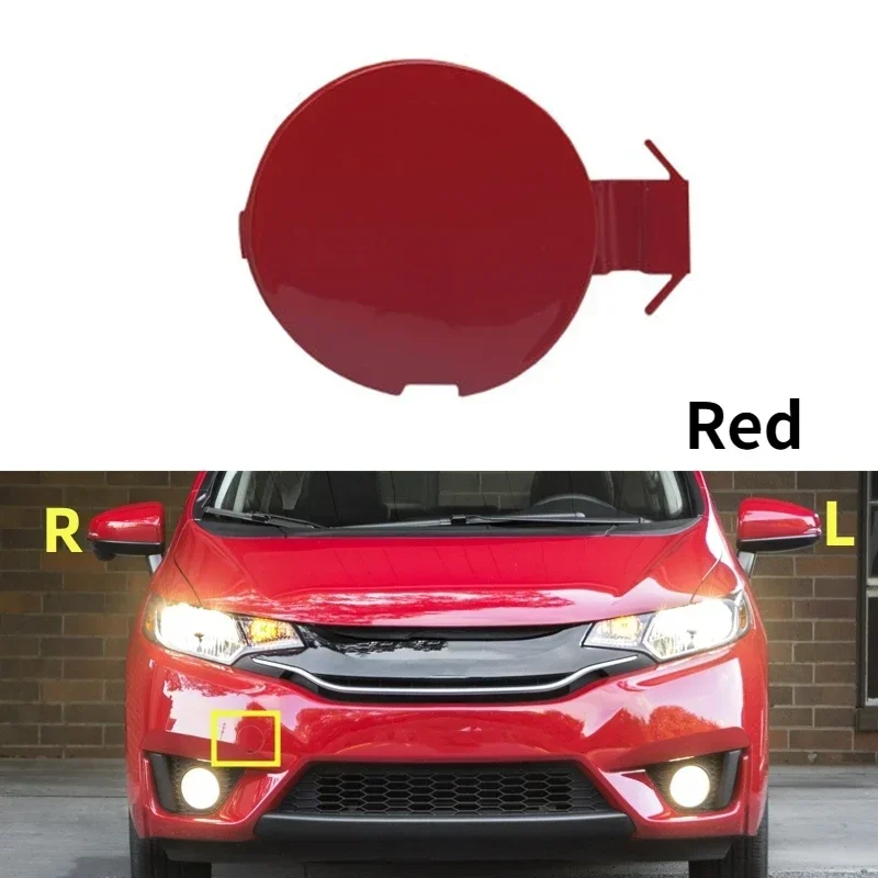 Front Trailer Cap Bumper Tow Hook Eye Cover For Honda Fit Jazz GK5 2014 2015 71104-T5H-H00