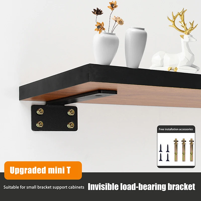 Heavy Duty Cast Iron Shelves Brackets Floating Shelf Brackets 4MM Thicked Invisible L For Shelves Support shelf support folding shelf bracket shelf bracket