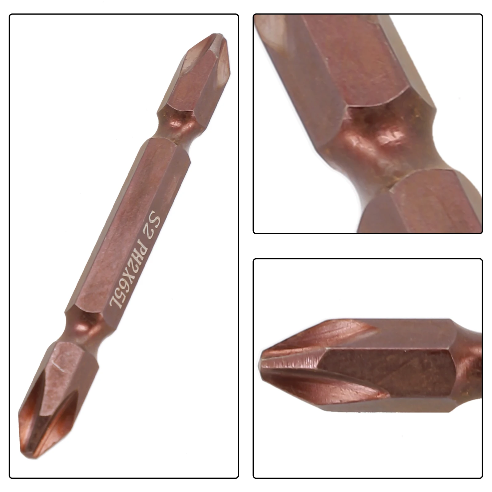 

Double Screwdriver Electric Screwdriver Copper-colored Double Head Electric High Hardness PH2 Pneumatic Screwdriver Alloy Steel