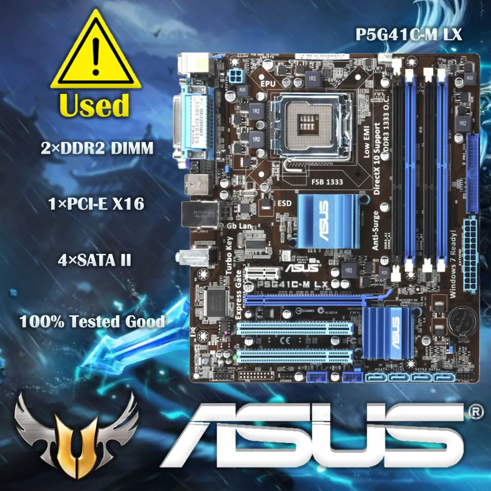 美品　CPU メモリ付き　ASUS　P5G41C-M LX LGA775 2025年最新】Yahoo!オークション -p5g41c-m lxの中古品・新品