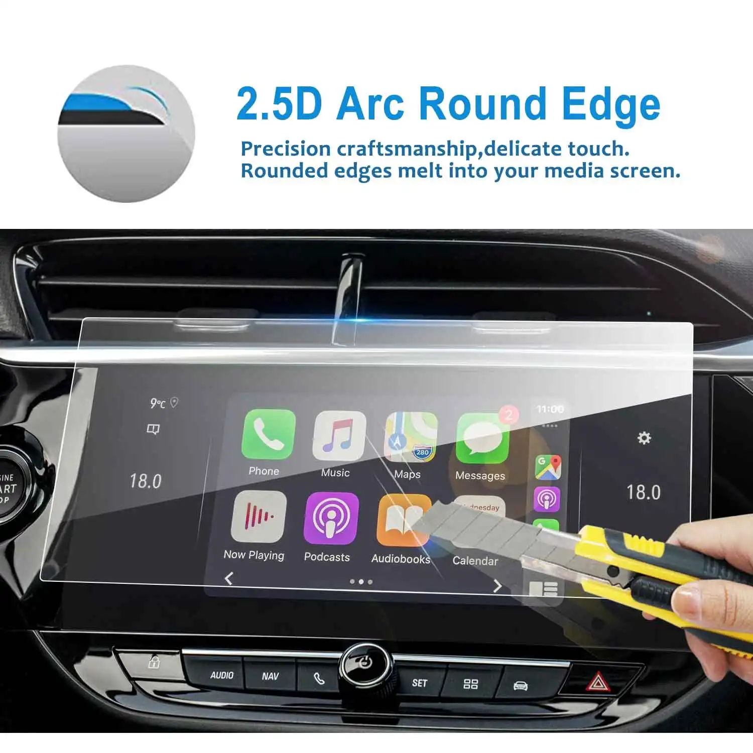 

GPS Navigation Screen Tempered Glass Protective Film Auto Interior Sticker Accessories For Corsa-e/Corsa F MY20 2020 10 Inch