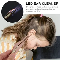 LED Ear Wax Pick Cleaner Remover Tool Ear Scoop Spoon Stainless Steel Wax Curette Ear Forcep for Kids Adults(Random Color) 2