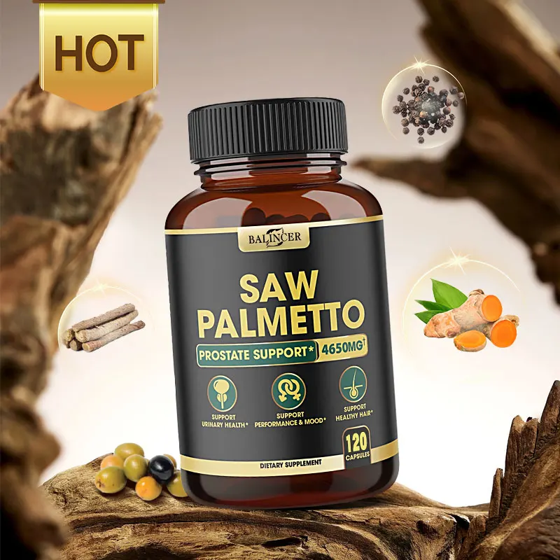 Saw Palmetto Capsules-Prostate Support Supplement, Prostate Health, Immune System, Hair Support