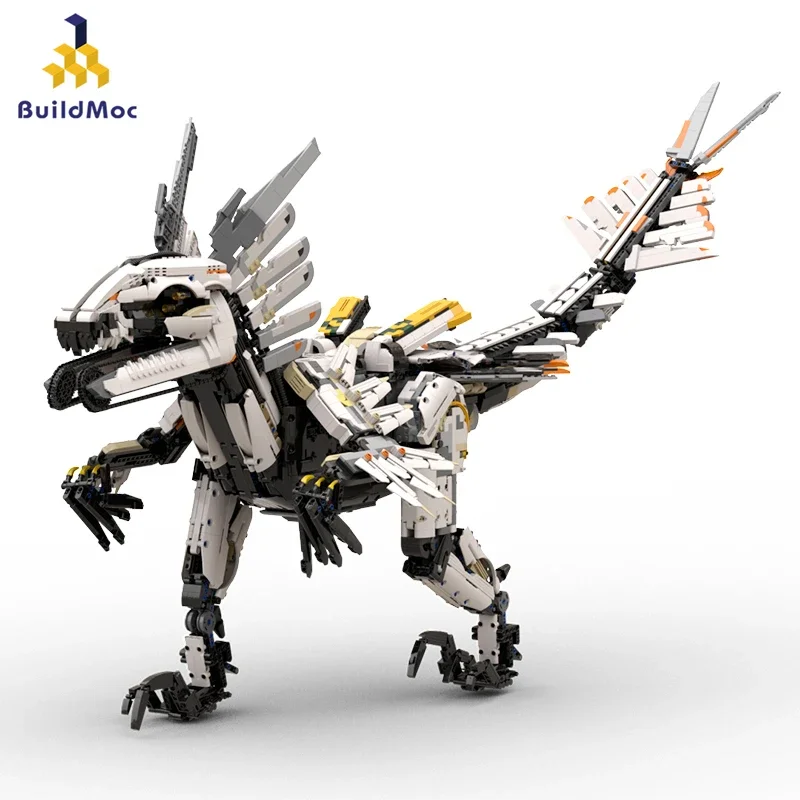 Buildmoc Horizon Mecha Clawstrider Monster Building Blocks West Thunder Zero Dawn Tooth Tallnecks Mattoni Giocattoli Per Bambini Regali