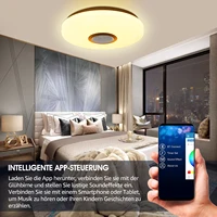 Feriales 60W LED Deckenleuchte mit Bluetooth Lautsprecher – RGB Farbwechsel Dimmbar 4500LM Ø50cm – Sternenhimmel Lampe mit App & Fernbedienung 1