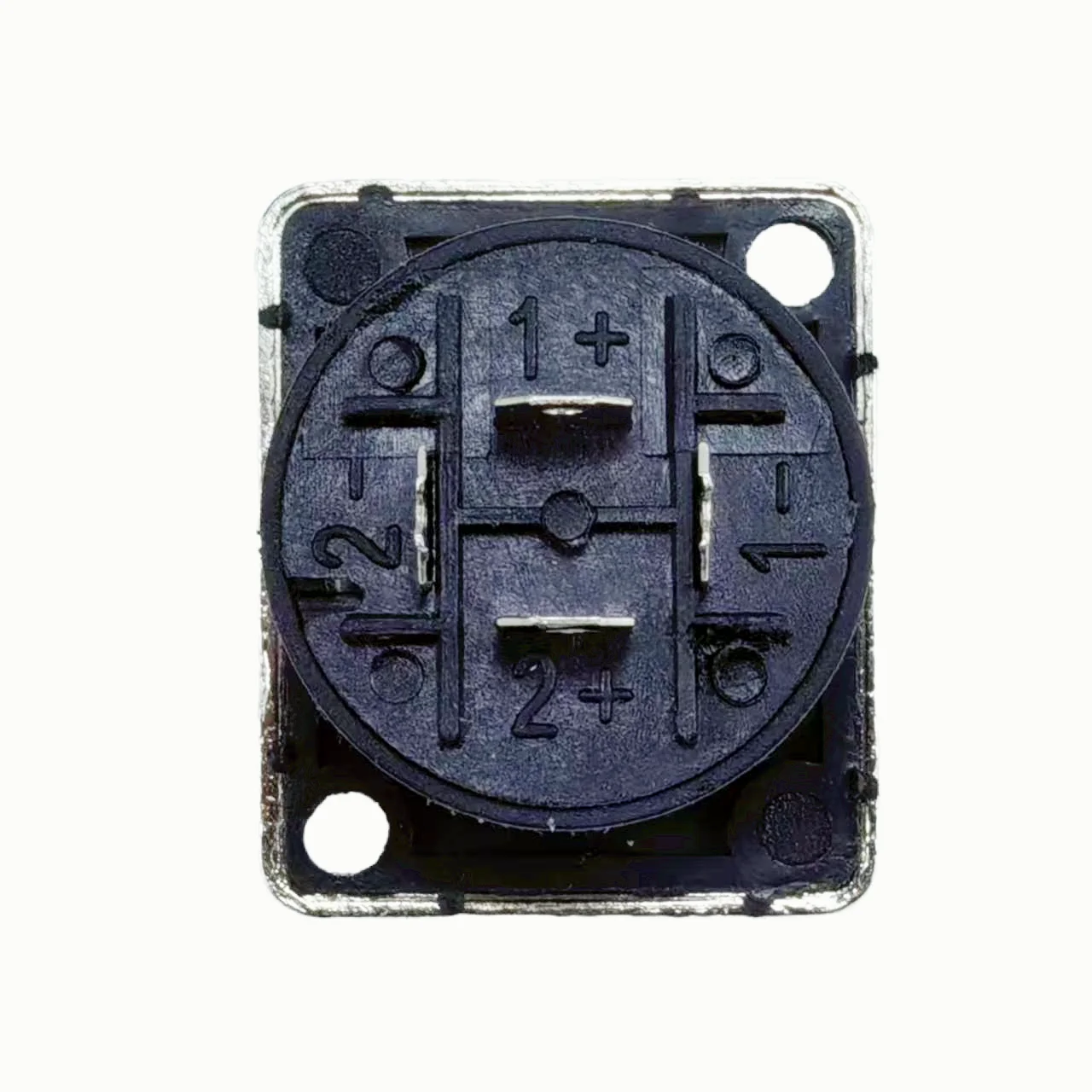 Silberne Metallbuchsen, 8 Stück, kleine quadratische 4-polige Lautsprecherbuchsen für Bühnenlautsprecherkabel – Detail 6