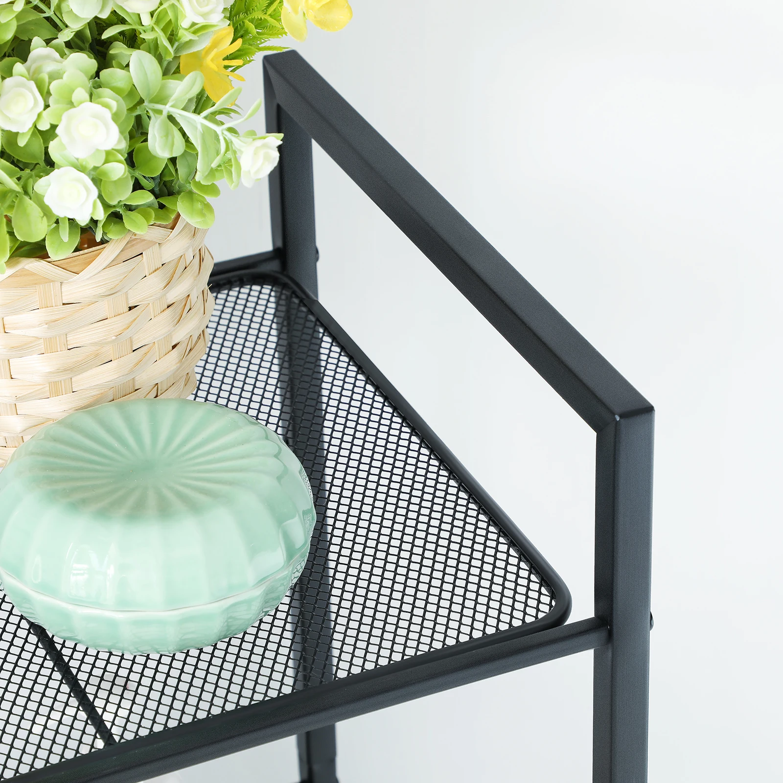 SONGMICS 5-Tier Storage Rack, Bathroom Shelf, Extendable Plant Stand with Adjustable Shelf, for Bathroom, Living Room, Balcony 6