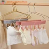Multifunctional Folding Clothespin Hanger Fabric Clip Drying Hanger Sock Clip Underwear Clip Travel Portable Fabric Hanger 1