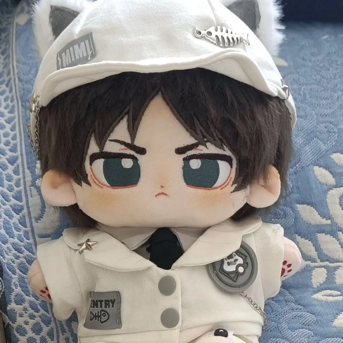 

Anime Eren Jaeger Attack on Titan Adorable 20cm Plush Stuffed Cotton Body Cosplay Dress Up s Monster Plushie Gift
