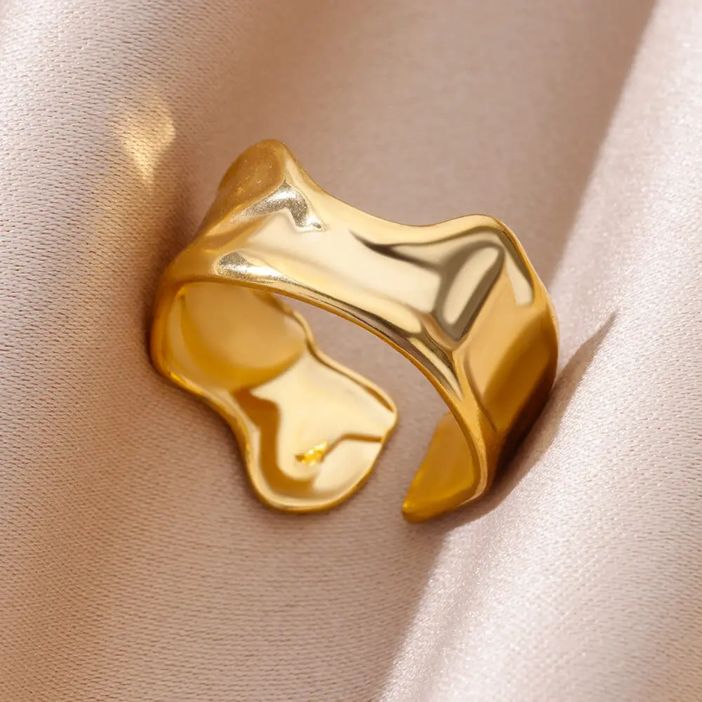 Stainless Steel Geometric Rings Girls